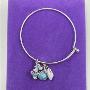 💛 Classic Silver Nautical Charm Bracelet with Blue Accents